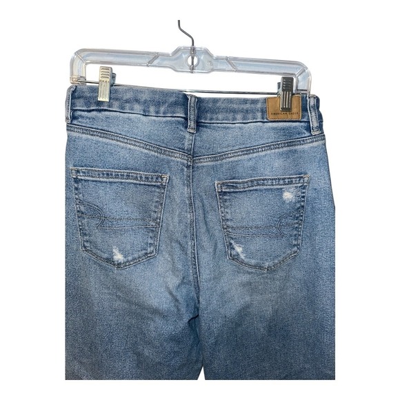 American Eagle Womens Stretch Ripped Curvy Mom Jeans, Size 8 LONG - Picture 4 of 9